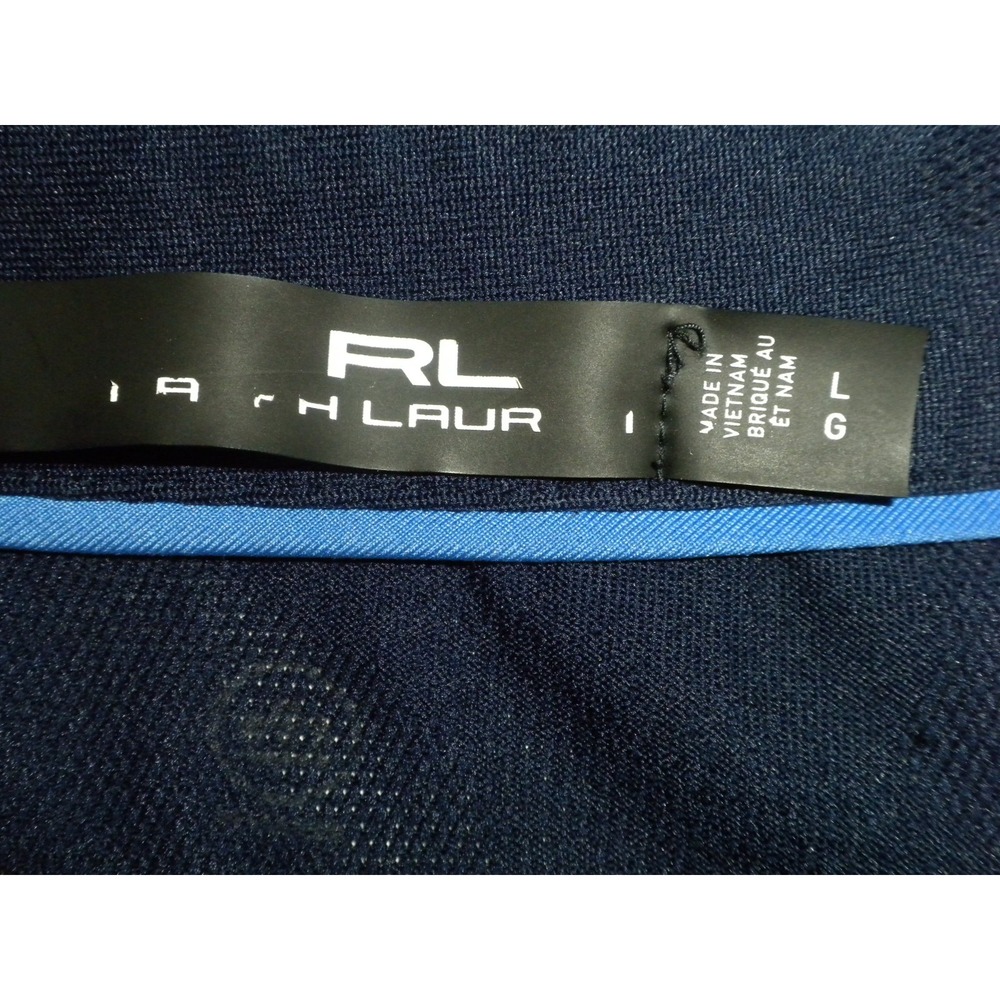 Ralph Lauren Polo Shirt Mens L Blue Jacquard Camo RLX PGC Golf Logo Performance - Picture 9 of 14